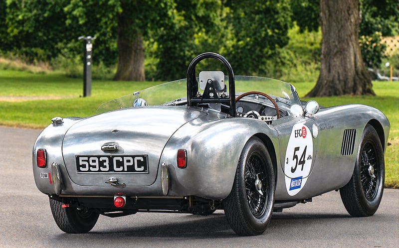 Rear three-quarter view of AC Ace Bristol 593 CPC