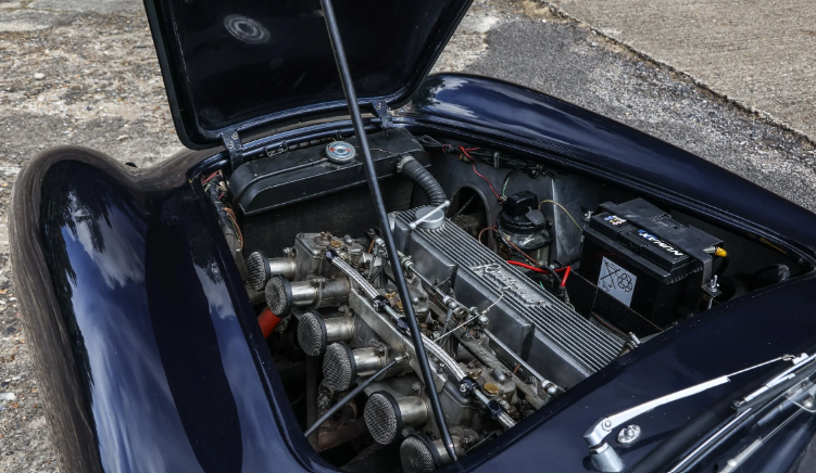 Ruddspeed-tuned Ford Zephyr six engine bay in an AC Aceca 2.6