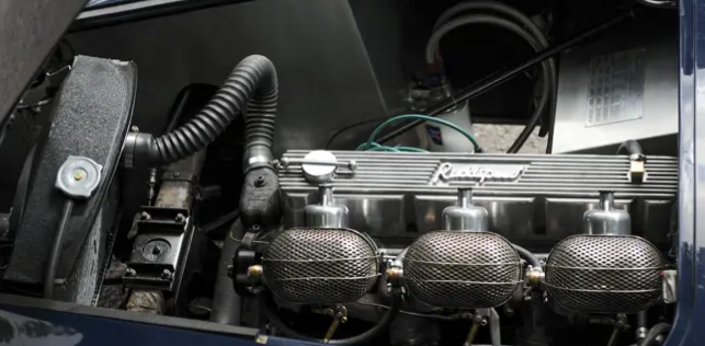 Ruddspeed-tuned Ford Zephyr straight-six with triple carburettors in an AC Aceca 2.6 engine bay