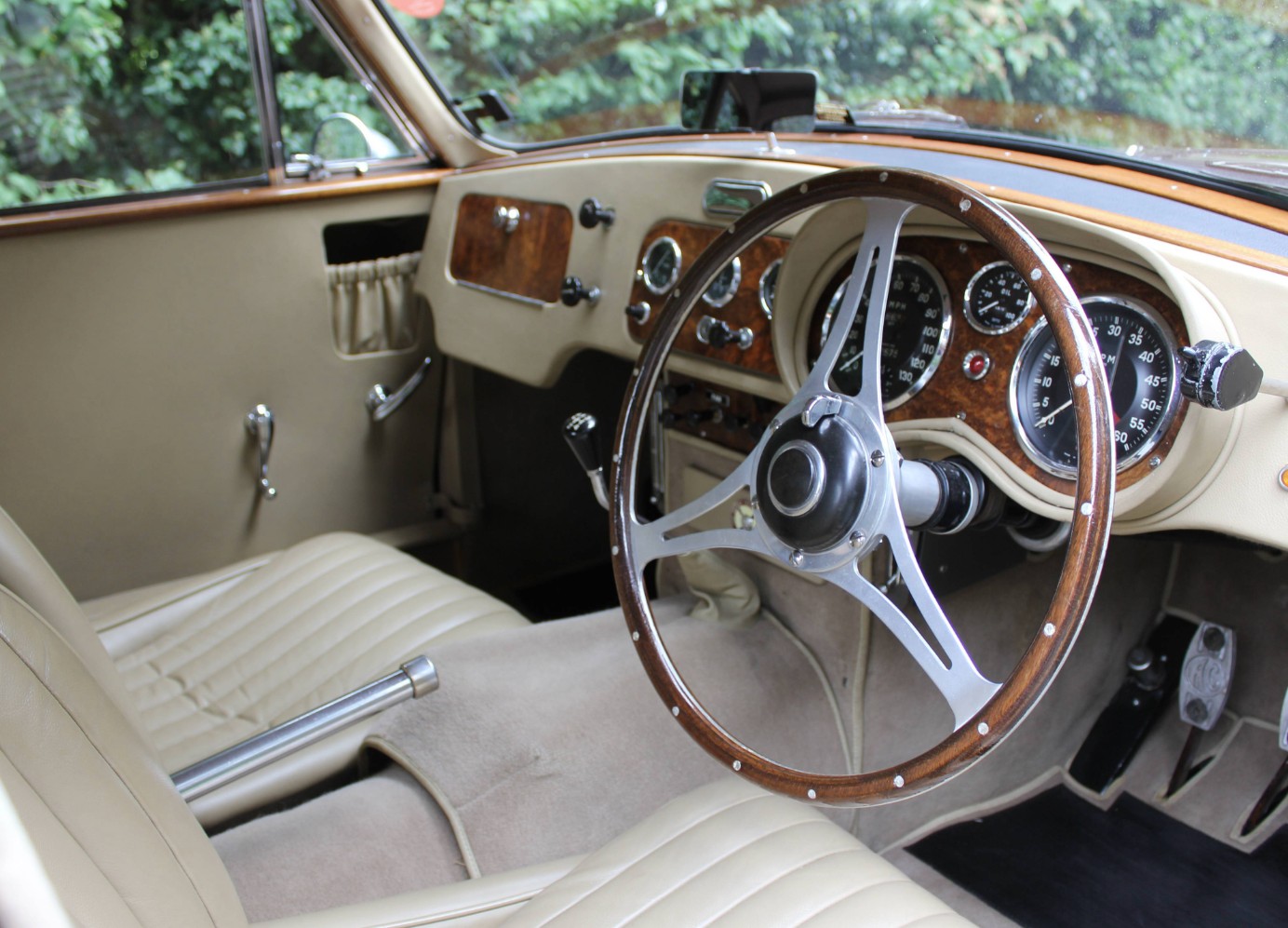 Leather and walnut interior